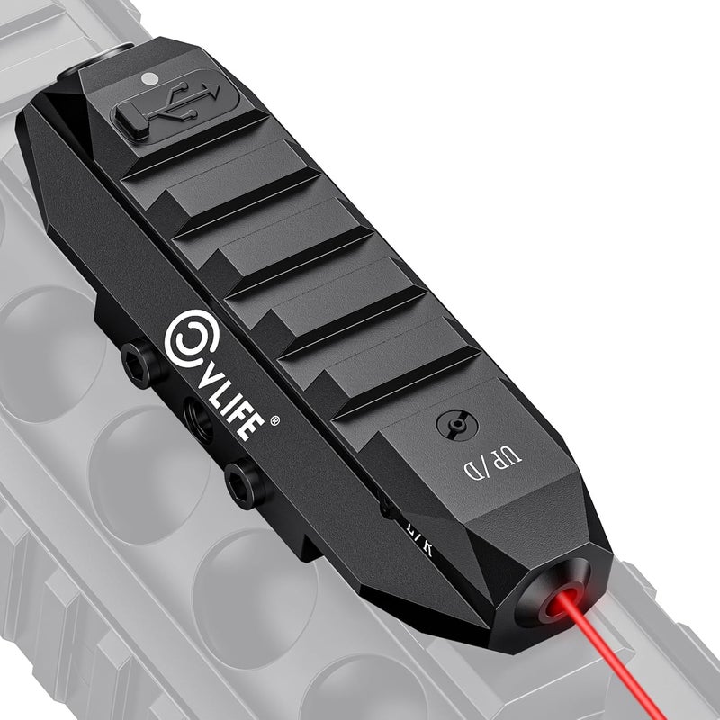 CVLIFE Laser Sight for Rifle, Low Profile Rechargeable Picatinny Rifle Laser Sight with Strobe Mode - Image 1